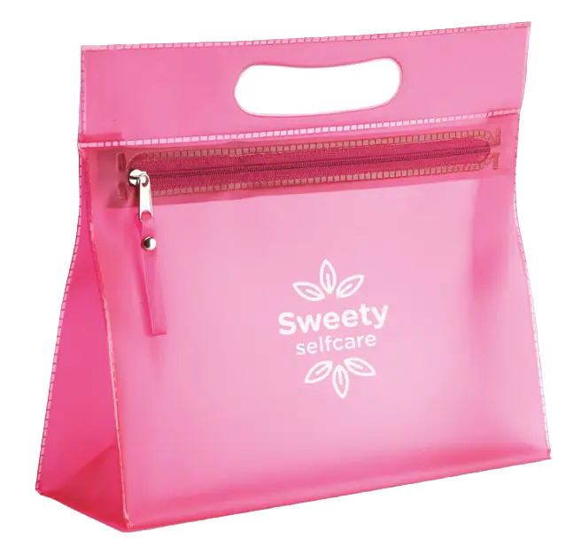 Regalos promocionales para el hogar: cosmetiquera personalizada con logo